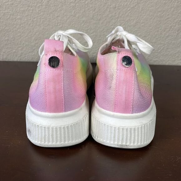 New BP Sonny Fab Platform Sneaker in Pastel Tie Dye Rainbow Sz 9 - Picture 6 of 10